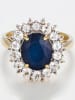 DIAMOND & CO Gold-Ring "Soleil Bleu" mit Edelsteinen