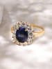 DIAMOND & CO Gouden ring "Soleil bleu" met edelstenen