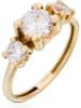 OR ÉCLAT Gouden ring "Trio d'or" met zirkonia's
