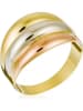 DIAMOND & CO Geel/rosé/witgouden ring "Trianon"