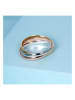 DIAMOND & CO Gouden/roségouden/witgouden ring "Tri or"