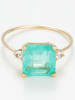L instant d Or Gouden ring "Espoir" met edelstenen