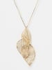 DIAMOND & CO Gouden ketting "Feuille de Saule" met hanger - (L)42 cm