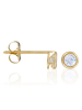DIAMOND & CO Gouden oorstekers "philtre d'amour" met edelstenen