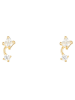 OR ÉCLAT Gouden oorstekers "Duo magique" met edelstenen