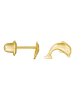 OR ÉCLAT Gold-Ohrstecker "Joyeux Dauphin"
