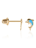 L instant d Or Gold-Ohrstecker "Dauphin Mignon"