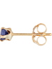 OR ÉCLAT Gouden oorstekers "Puces saffiers bleus" met edelstenen