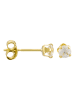 OR ÉCLAT Gold-Ohrstecker "Puces" mit Edelsteinen