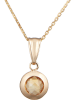 OR ÉCLAT Gold-Halskette "Citrine" mit Anhänger - (L)43 cm