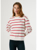 Pepe Jeans Sweatshirt "Bienna" in Creme/ Rot
