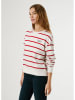 Pepe Jeans Sweatshirt "Bienna" in Creme/ Rot