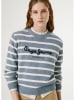 Pepe Jeans Pullover "Caprice" in Blaugrau/ Creme