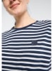 ELBSAND Shirt "Kia" in Dunkelblau/ Weiß