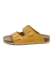 JOLANA & FENENA Leren slippers geel
