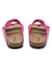 JOLANA & FENENA Leder-Pantoletten in Pink