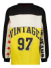Vingino Sweatshirt in Gelb/ Creme/ Schwarz