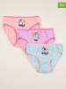 Bluey 3er-Set: Slips "Bluey" in Rosa/ Lila/ Hellblau