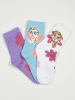 FROZEN 3er-Set: Socken "Frozen" in Weiß/ Hellblau/ Lila