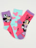 Disney Minnie Mouse 3er-Set: Socken "Minnie" in Pink/ Türkis