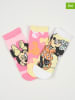 Disney Minnie Mouse Skarpety (3 pary) "Minnie" w kolorze jasnoróżowym ze wzorem