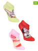 Disney Minnie Mouse Skarpety (3 pary) "Minnie" w kolorze żółto-czerwono-jasnoróżowym