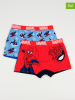 Spiderman 2er-Set: Boxershorts "Spiderman" in Hellblau/ Blau/ Rot