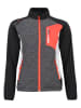 Peak Mountain Fleecejacke "Acerin" in Grau/ Schwarz/ Orange