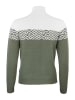 Peak Mountain Sweter "Akar" w kolorze zielono-białym