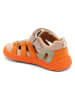 bisgaard Leder-Barfußschuhe "Fiona" in Beige/ Orange
