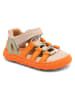 bisgaard Leder-Barfußschuhe "Fiona" in Beige/ Orange