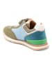 bisgaard Leder-Sneakers "Walde" in Khaki/ Hellblau