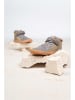 bisgaard Leder-Barfußschuhe "Rafael" in Grau/ Khaki