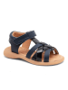 bisgaard Leder-Sandalen "Simone" in Dunkelblau