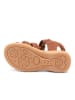 bisgaard Leder-Sandalen "Simone" in Hellbraun
