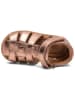 bisgaard Leder-Sandalen in Rosa/ Gold