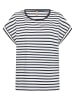 soyaconcept Shirt "Rina" in Weiß/ Dunkelblau