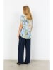 soyaconcept Bluse "Casja" in Hellblau/ Beige