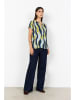 soyaconcept Bluse "Cammi" in Dunkelblau/ Grün/ Hellblau