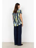 soyaconcept Blouse "Cammi" donkerblauw/groen/lichtblauw