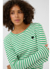 Kaffe Longsleeve in Grün/ Creme
