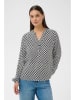 Kaffe Bluse in Dunkelblau/ Weiß