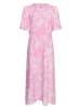 Kaffe Kleid in Rosa/ Weiß