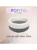 Paws&Whiskers Kattenbed "Pofito" crème/donkergrijs - (H)22 x Ø 50 cm