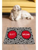 Paws&Whiskers Napfunterlage in Schwarz/ Rot - (L)40 x (B)60 cm