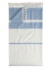 Egeria Saunatuch "Pestemal" in Creme/ Blau