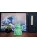 Donkey Figurka dekoracyjna "Lucky Cat" w kolorze zielonym - wys. 15 cm