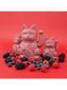 Donkey Figurka dekoracyjna "Lucky Cat" w kolorze czerwonym - wys. 10 cm
