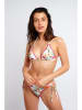 Banana Moon Biustonosz bikini "Palmrose" w kolorze kremowym ze wzorem