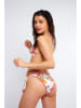 Banana Moon Bikini-Oberteil "Palmrose" in Creme/ Bunt